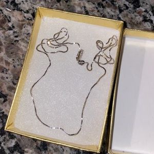 REAL solid white gold (14K) chain 1.1 M, 20 inches